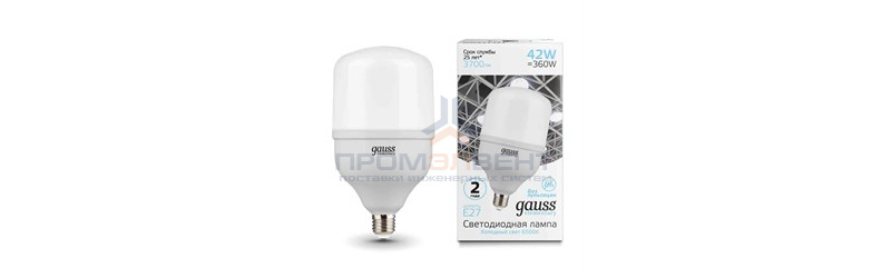 Лампа Gauss Elementary T120 42W 3700lm 6500K E27 LED 1/12
