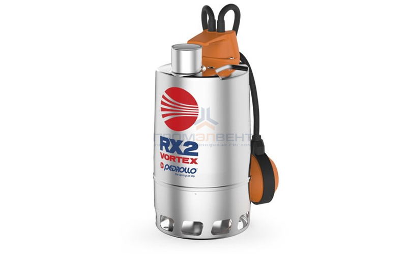 Насос дренажный Pedrollo RXm 4/40 - 0,75 кВт (1x230 В, Qmax 280 л/мин, Hmax 9,5 м, кабель 10 м)