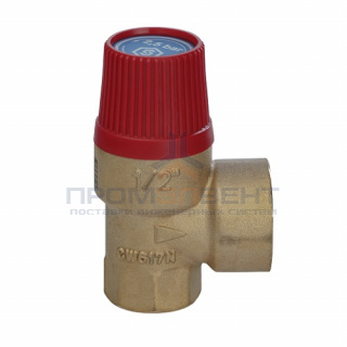 Клапан предохранительный STOUT - 1/2", сброс 3/4" (ВР/ВР, Рн 3 бар, для систем отопления)