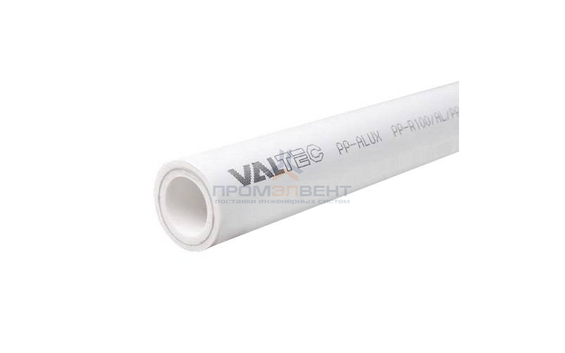 Труба полипропиленовая армированная алюминием VALTEC PP-ALUX - 50x8.3 (PN25, Tmax 95°C, штанга 4 м)