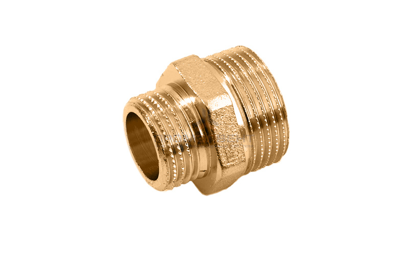 Ниппель латунный резьбовой переходной STOUT - 3