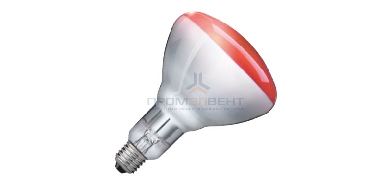 Лампа инфракрасная Philips BR125 IR 150W E27 красная