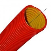 Труба гибкая двустенная для кабельной канализации д.140мм, цвет красный, без протяжки [бухта 50м]