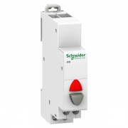 Кнопка управления iPB Acti 9 Schneider Electric серая+красный индикатор 1НЗ