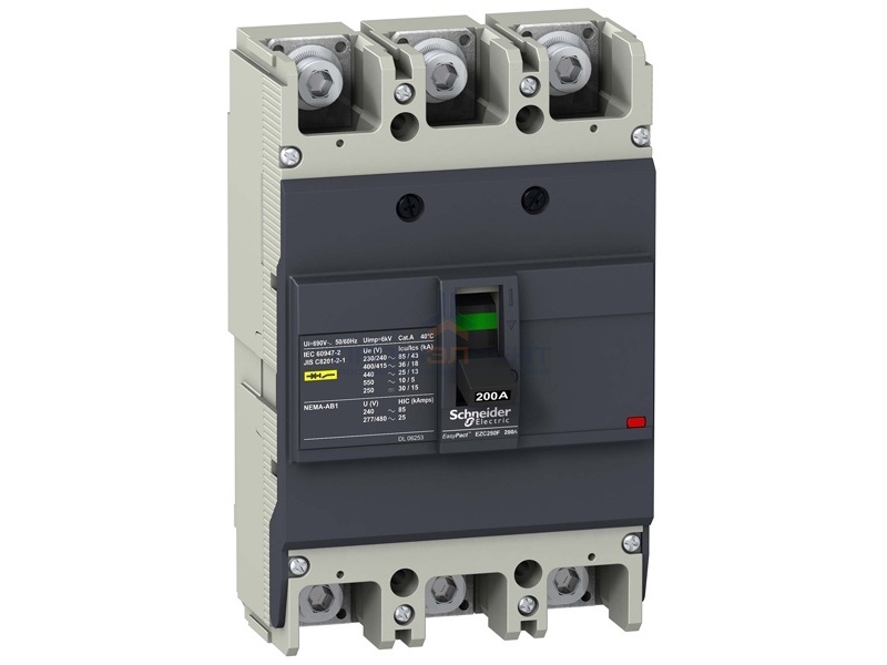 Автоматический выключатель Schneider Electric EZC250F 200A 18 кА/400В 3П3Т (автомат)